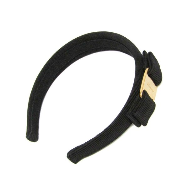 Salvatore Ferragamo Vara CottonMetal Women's Alice Band BlackGold